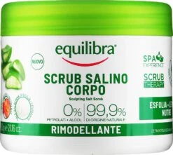 Glättendes Und Tonisierendes Salz-Körperpeeling Mit Aloe Vera, Menthol Und Traubenkernöl