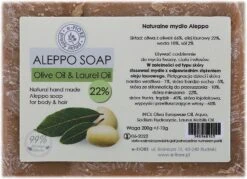 Natürliche Handgemachte Aleppo-Seife Für Mischhaut Mit Oliven- Und Lorbeeröl 22%
